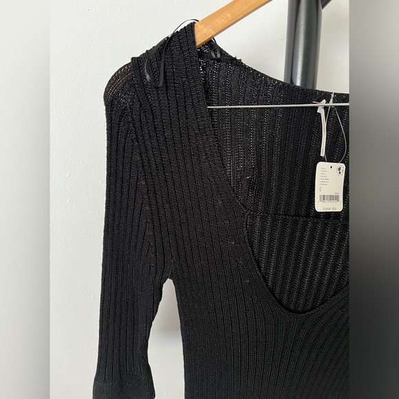 NWT FREE PEOPLE Constance Pullover In Black MSRP $128 Size S - Picture 7 of 8